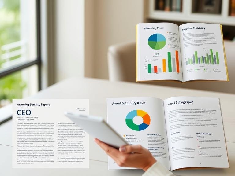 Photo of CEO reports and ESG disclosure documents
